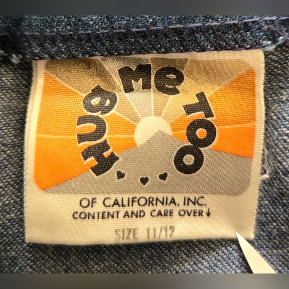 VINTAGE 70s HUG ME TOO OF CALIFORNIA DENIM PATCHWORK SKIRT. - Picture 3 of 4